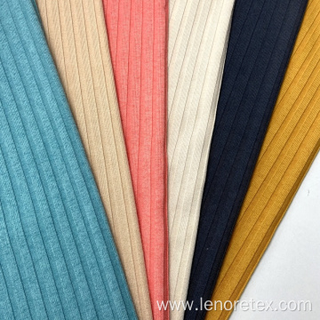 Polyester Rayon Spandex 6*6 Knit Ribbed Fabric